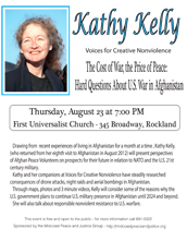 Kathy Kelly Tour Rockland Event Poster